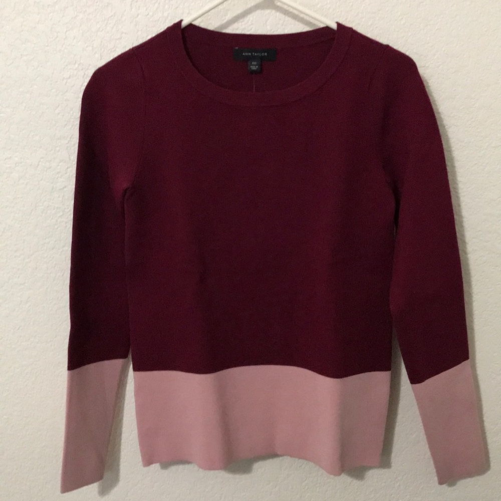 Ann Taylor color block sweater